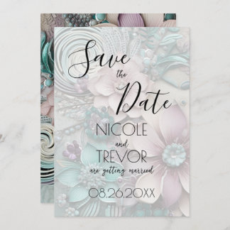 Create Your Own - Pretty Paper Flowers Save The Date