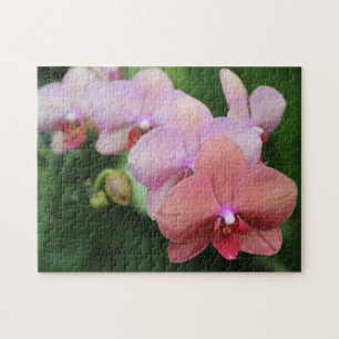 Create Your Own Pretty Peach Orchid Flower Jigsaw Puzzle