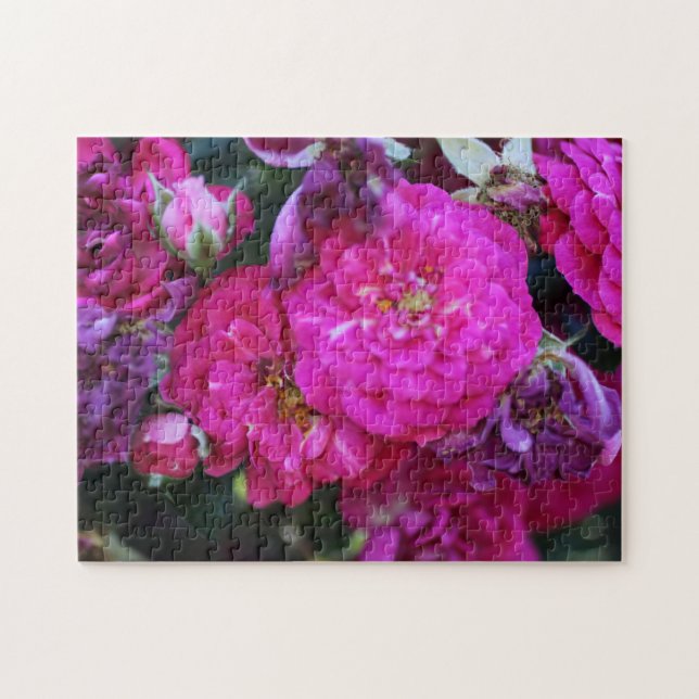 Create Your Own Pretty Pink Flower  Jigsaw Puzzle (Horizontal)