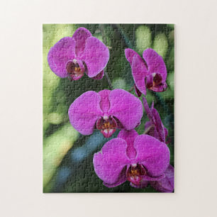 Create Your Own Pretty Purple Orchid Flower Jigsaw Puzzle