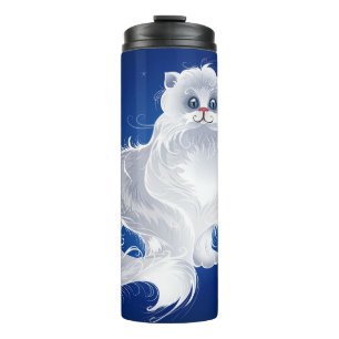 Create Your Own Pretty White Persian Cat Thermal Tumbler