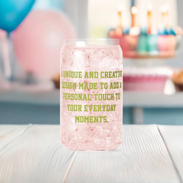 Create Your Own Printed Can Glass (Insitu (Baby Shower))