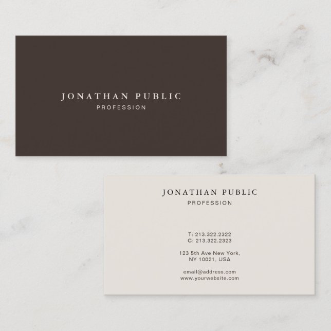 Create Your Own Professional Elegant Template Business Card (Front/Back)