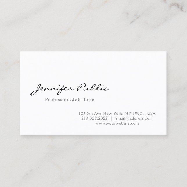Create Your Own Professional Modern Elegant Business Card (Front)