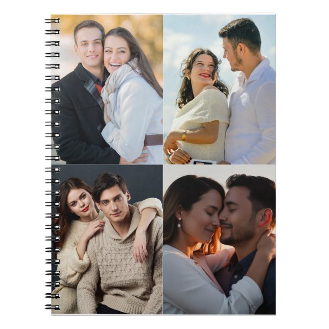 Create Your Own Professional Photo Collage Spiral  Notebook (Front)