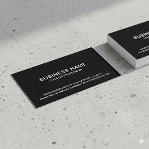 Create Your Own Professional Simple Black Business Card
