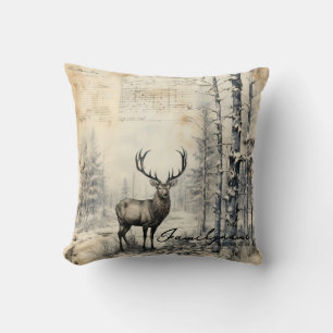 Create Your Own Proud Winter Stag Cushion