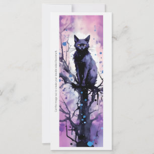 Create Your Own Purple Black Cat Magic Bookmark