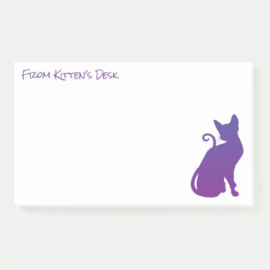 Create Your Own Purple Cat Silhouette Post-it Notes
