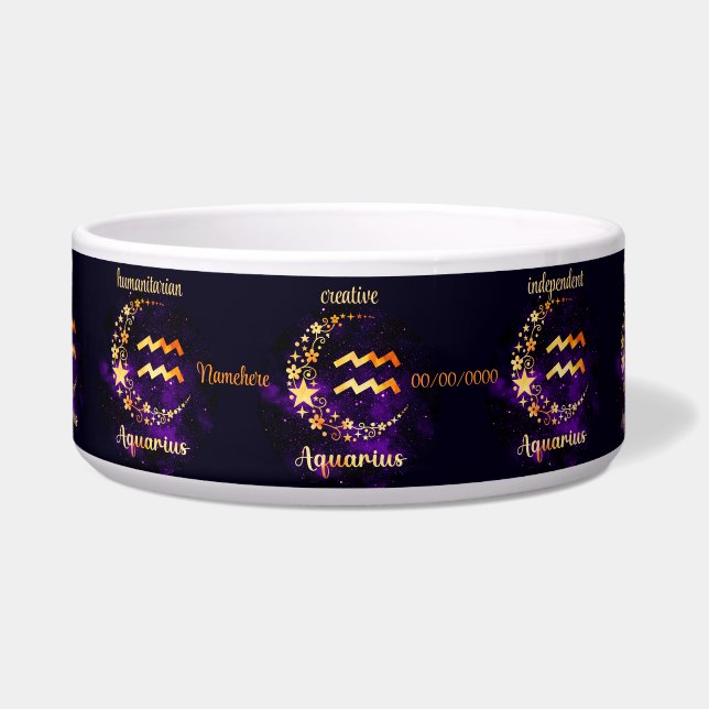 Create Your Own Purple Celestial Aquarius Zodiac (Front)