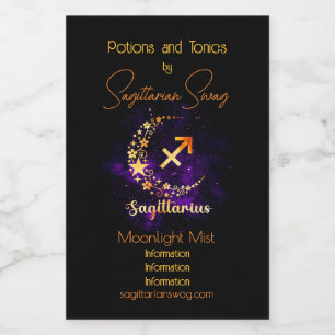 Create Your Own Purple Celestial Sagittarius Wine Label