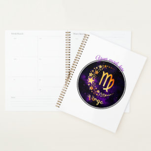 Create Your Own Purple Celestial Virgo Zodiac Planner
