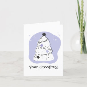 Create Your Own Purple Christmas Tree Holiday Card