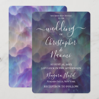 Create Your Own Purple Cosmic Clouds Invitation