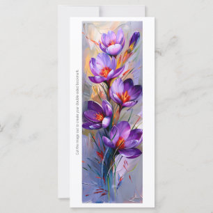 Create Your Own Purple Crocuses Bookmark Card
