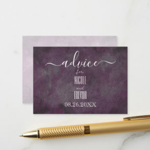 Create Your Own Purple Distressed Vintage Advice Card
