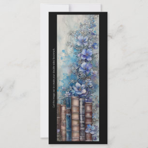 Create Your Own Purple Flowers Book Stack Bookmark
