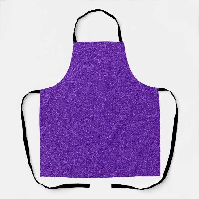 Create Your Own Purple Glitter Apron (Front)