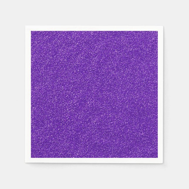Create Your Own Purple Glitter Napkin (Front)