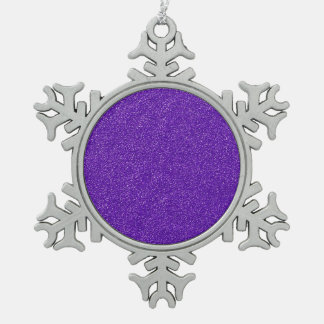 Create Your Own Purple Glitter Snowflake Pewter Christmas Ornament