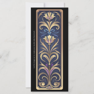 Create Your Own Purple Gold Art Deco Bookmark