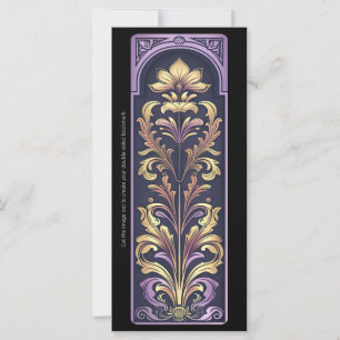 Create Your Own Purple Golden Art Deco Bookmark