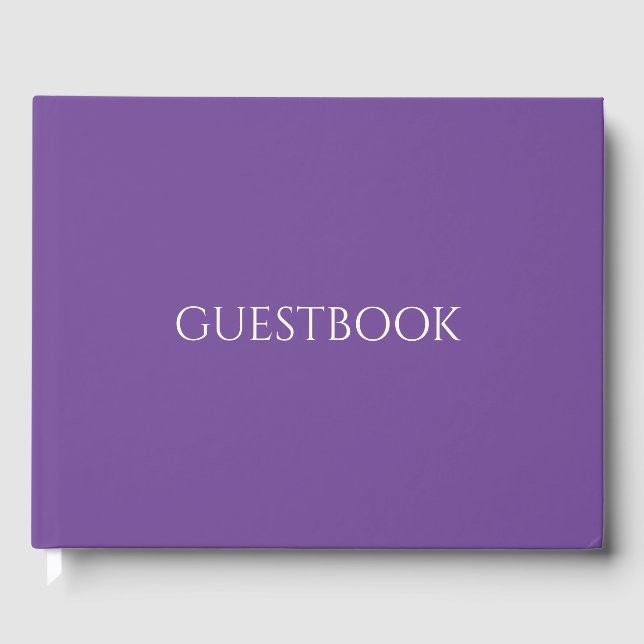 Create Your Own - Purple Guest Book (Front)