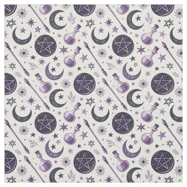 Create Your Own Purple Midnight Moon Magic Fabric (Swatch)
