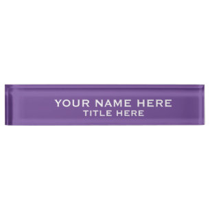 Create Your Own Purple Nameplate