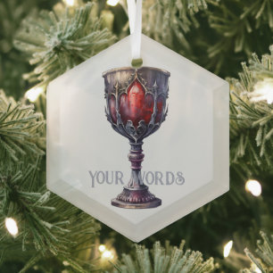 Create Your Own Purple & Red Gothic Chalice Glass Tree Decoration