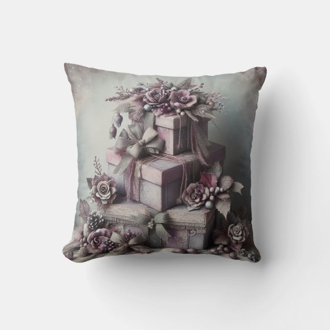 Create Your Own Purple Rose Presents Cushion (Front)