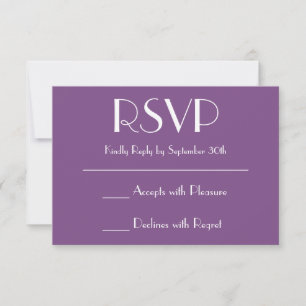 Create Your Own Purple RSVP Card