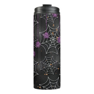 Create Your Own Purple Spiders Halloween Thermal Tumbler