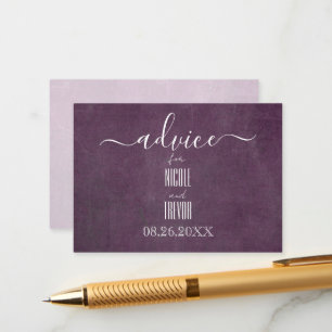 Create Your Own Purple Vintage Texture Advice Card
