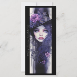 Create Your Own Purple Witch Bookmark Card
