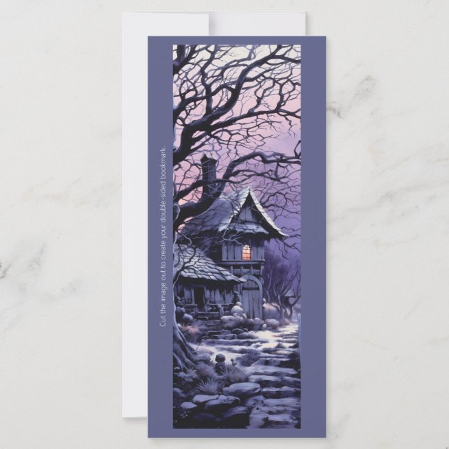Create Your Own Purple Witch Cabin Bookmark (Front)