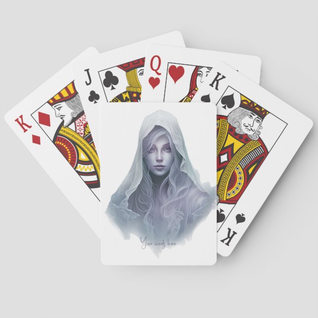 Create Your Own Purple Witch Playing Cards (Back)
