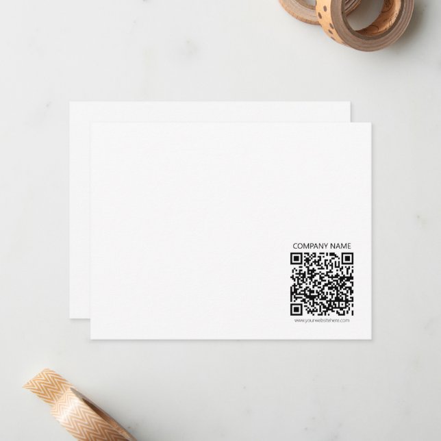 Create Your own QR Code | Black and White Card (Front/Back In Situ)