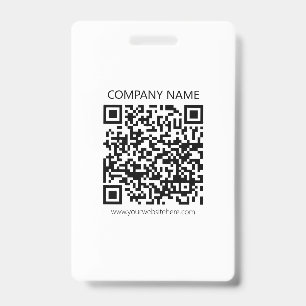 Create Your own QR Code   Black and White ID Badge