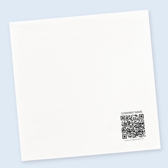 Create Your own QR Code | Black and White Napkin (Creator Uploaded)