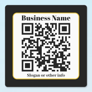 Create Your Own QR Code Black White Gold Border