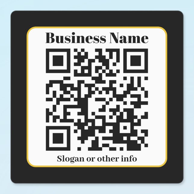 Create Your Own QR Code | Black White Gold Border (Creator Uploaded)
