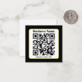 Create Your Own QR Code | Black White Gold Border Card | Zazzle