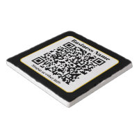 Create Your Own QR Code | Black White Gold Border