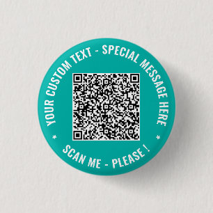 Create Your Own QR Code Buttons Personalized Text