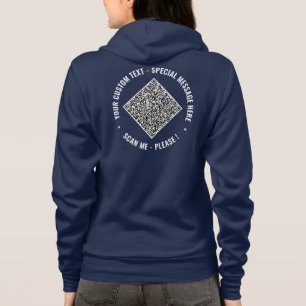Create Your Own QR Code Hoodies Personalized Text