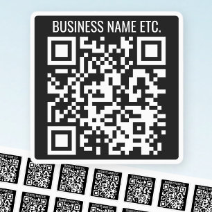 Create Your Own QR Code & Info   Black & White