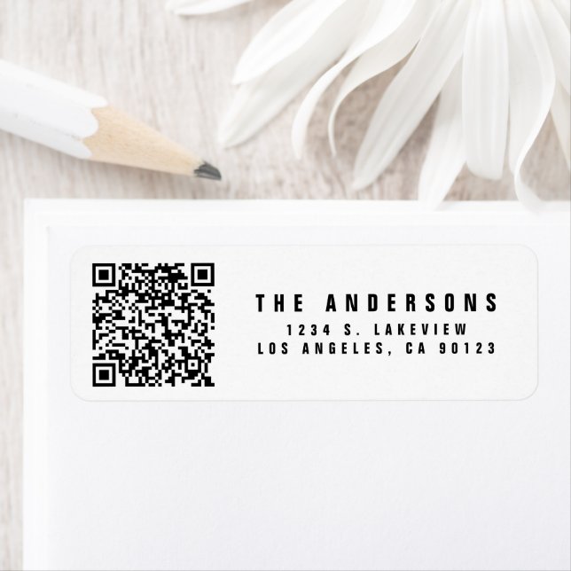 Create your own QR Code | Modern Return Address (Insitu)