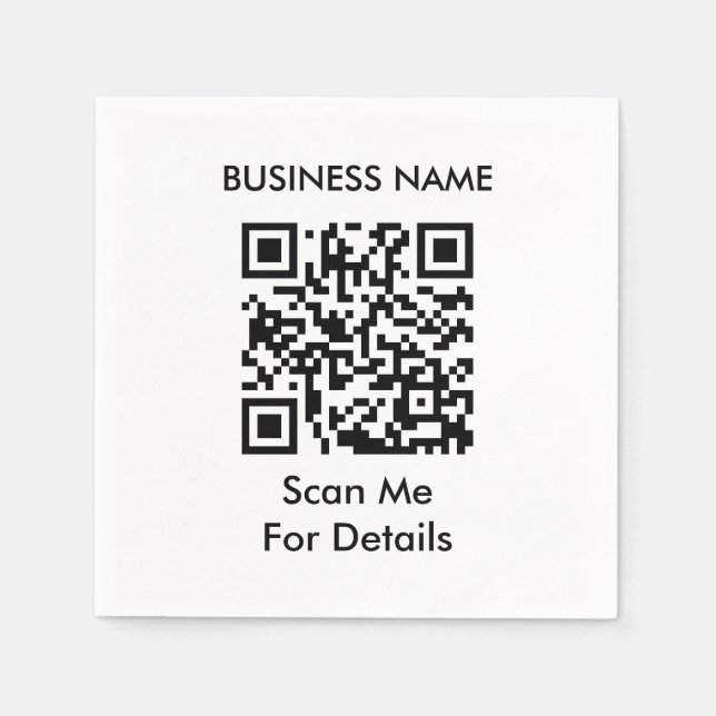Create Your Own QR Code Napkin (Front)