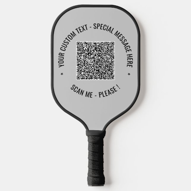 Create Your Own QR Code Pickleball Paddle Template (Front)